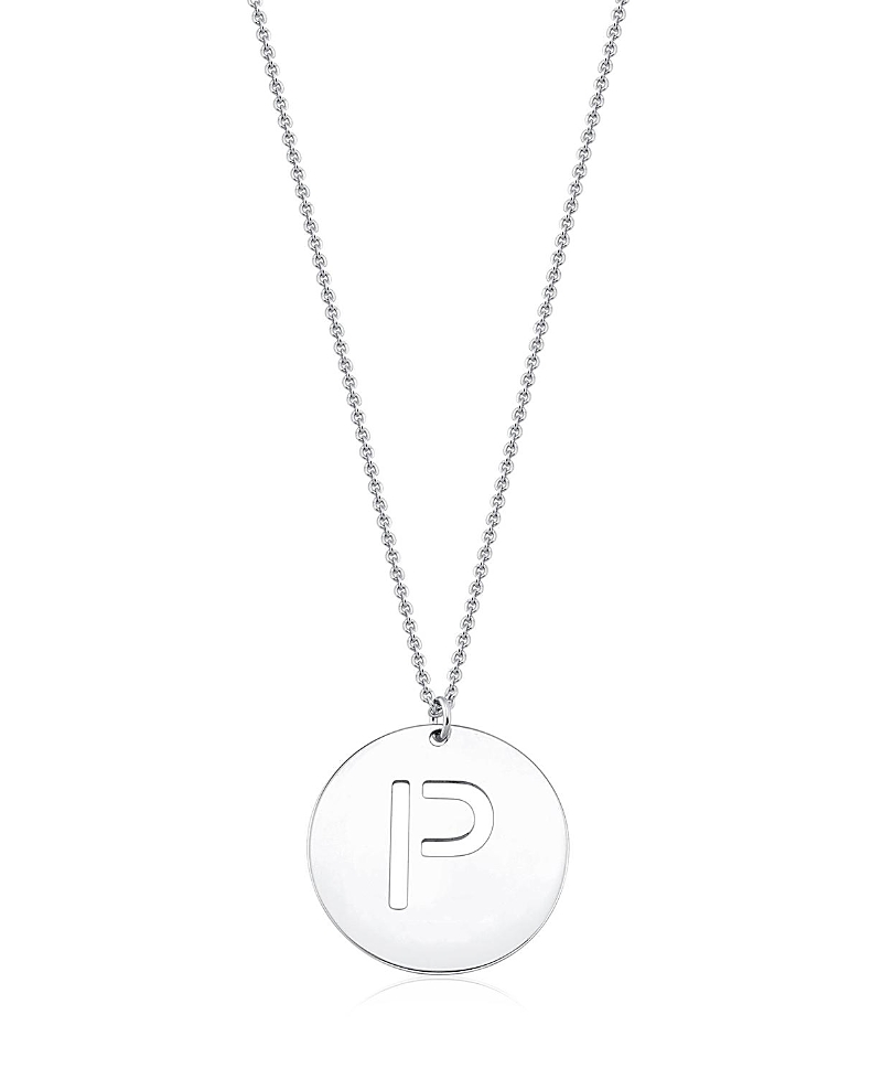 Oradina Sterling Silver Say My Name Initial Pendant Necklace