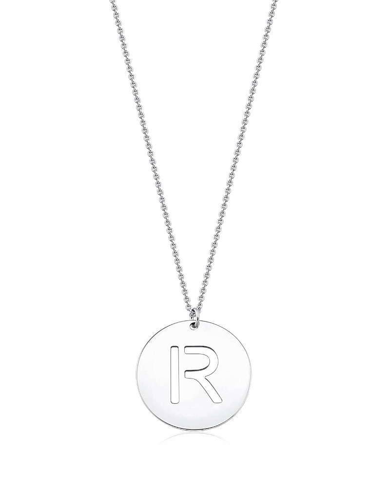 Oradina Sterling Silver Say My Name Initial Pendant Necklace