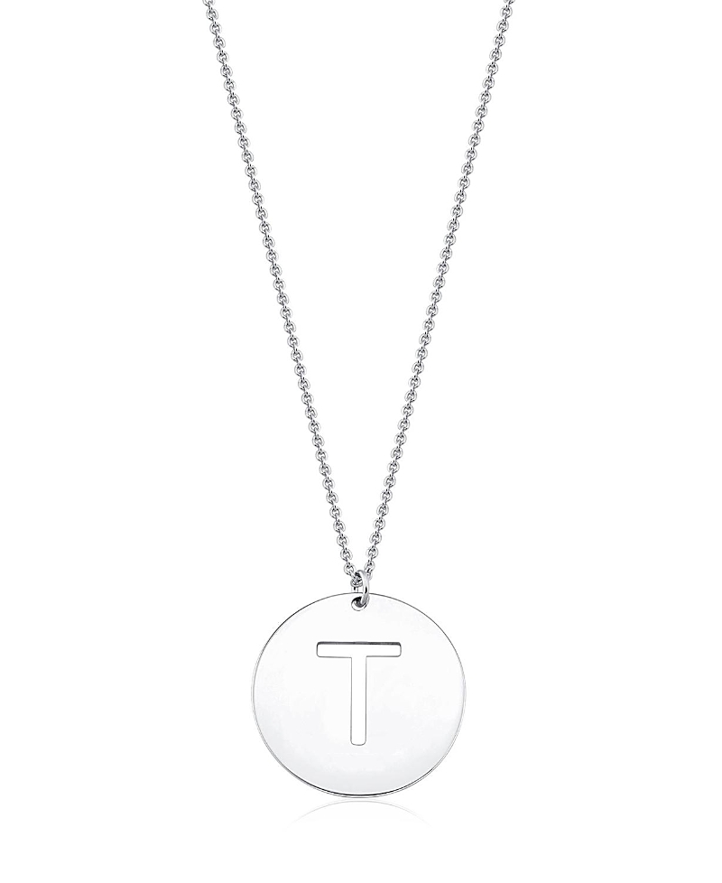Oradina Sterling Silver Say My Name Initial Pendant Necklace