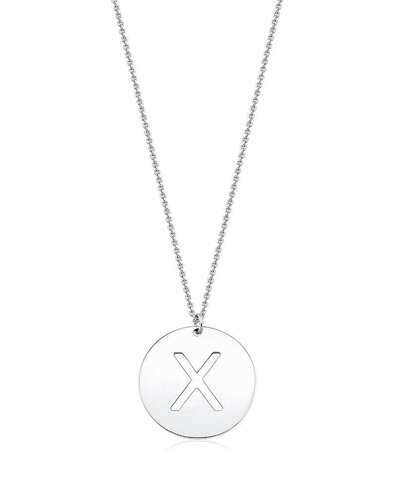 Oradina Sterling Silver Say My Name Initial Pendant Necklace