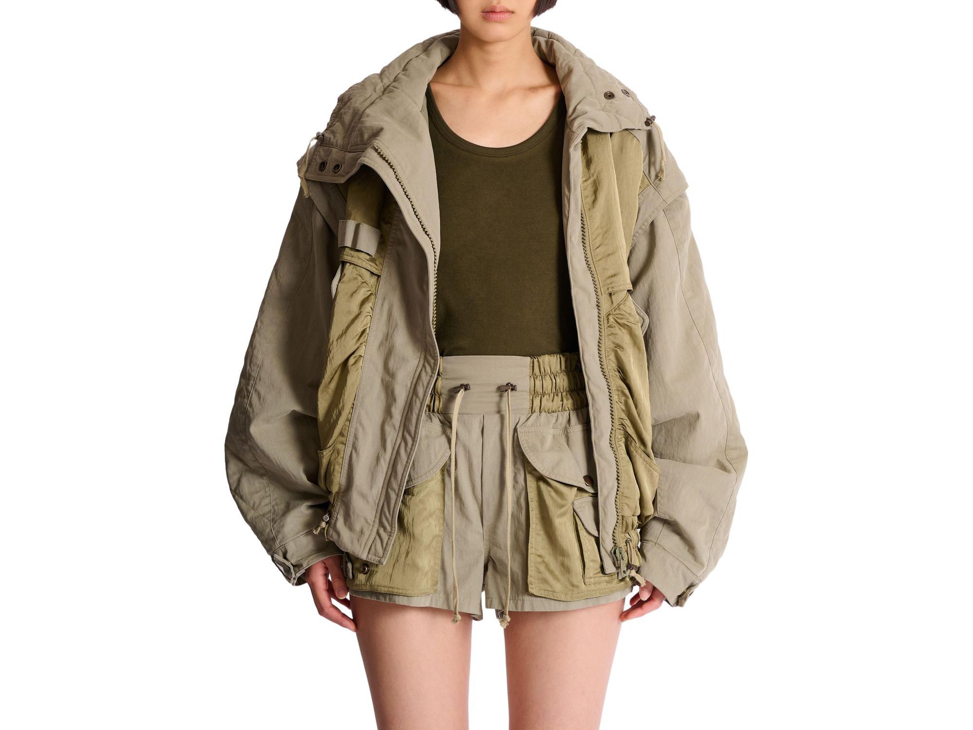 Cotton and Twill Bomber Jacket - Image 1
