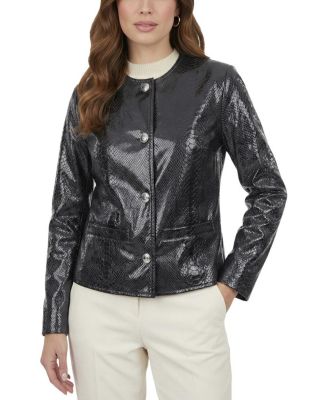  Metis Suede Pythn Printed Jacket