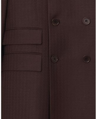  Striped Wool Mohair Tailored Jacket