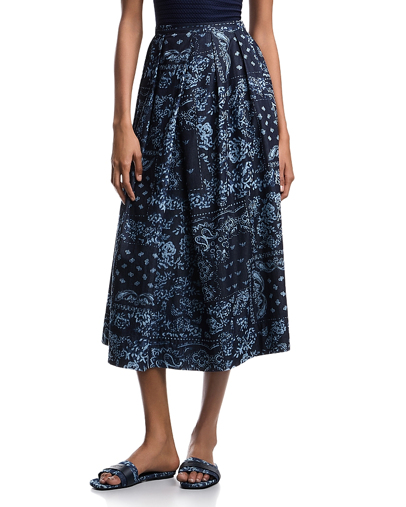 Emporio Armani Chambray Midi Skirt