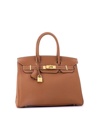 Birkin 30 Handbag Brown Togo with Gold Hardware
