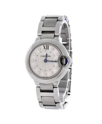  Ballon Bleu de Cartier Quartz Watch in Stainless Steel with Diamond Markers 28mm
