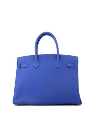 Birkin 30 Handbag Blue Togo with Gold Hardware