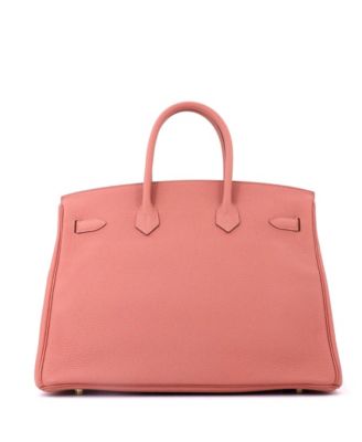 Birkin 35 Handbag Pink Togo with Gold Hardware