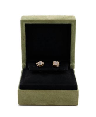  Sweet Alhambra Stud Earrings 18K Gold and Mother of Pearl