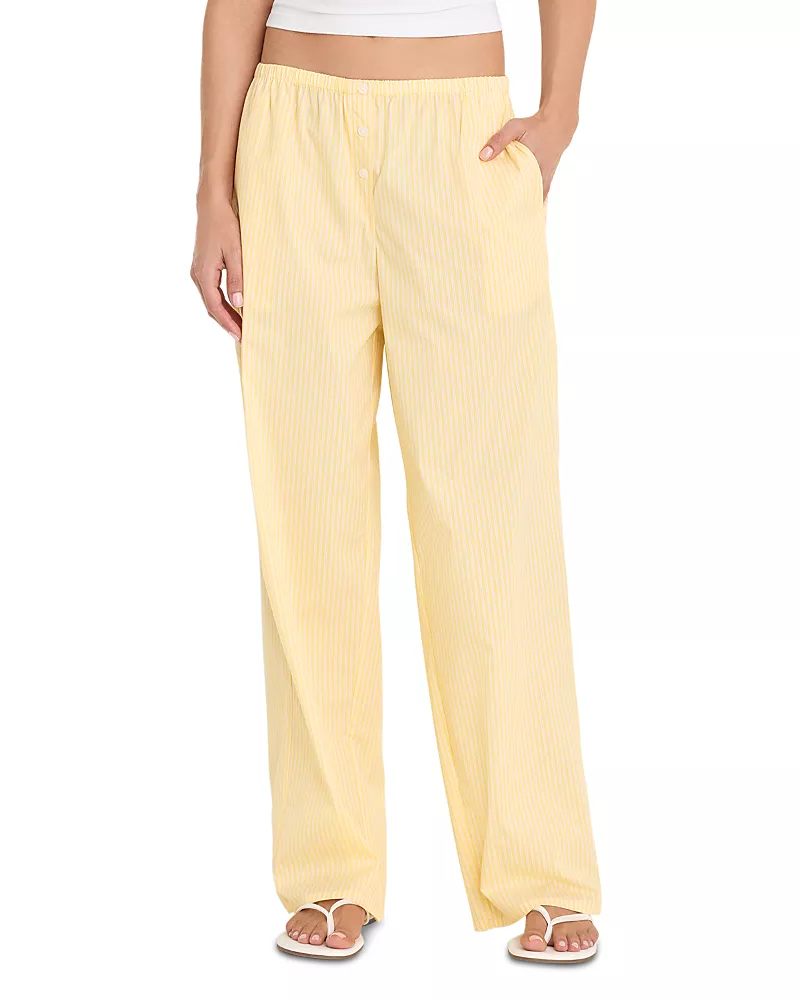 Good American Poplin Pull On Pants