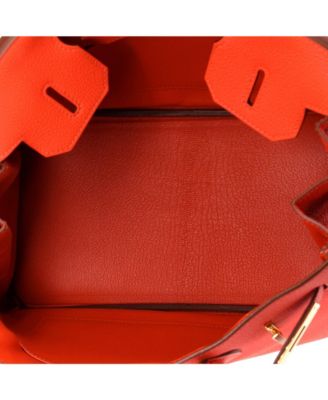 Birkin 30 Handbag Orange Togo with Gold Hardware