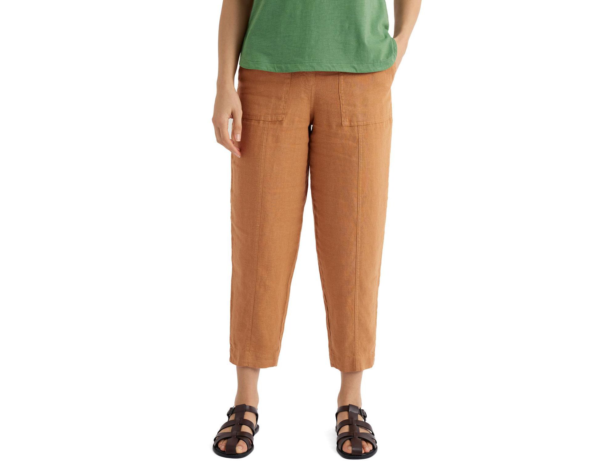 Saltings Linen Cropped Trousers — Image 6