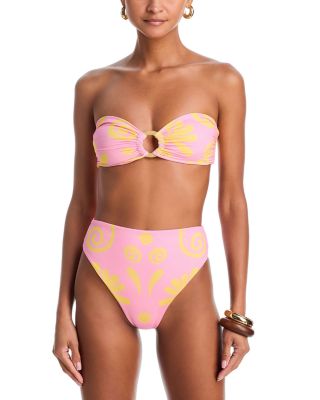 Sandra Strapless Bikini Top & Lulu High Rise Bikini Bottom