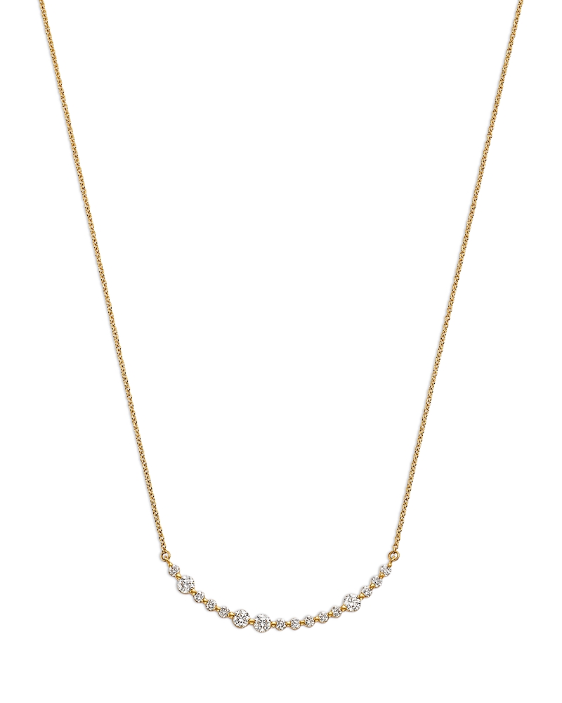 Bloomingdale's Fine Collection Diamond Curved Bar Necklace in 14K Yellow Gold, 0.5 tcw