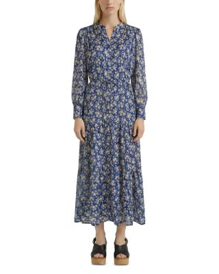 Ruvia Printed Long Sleeve Shirtdress