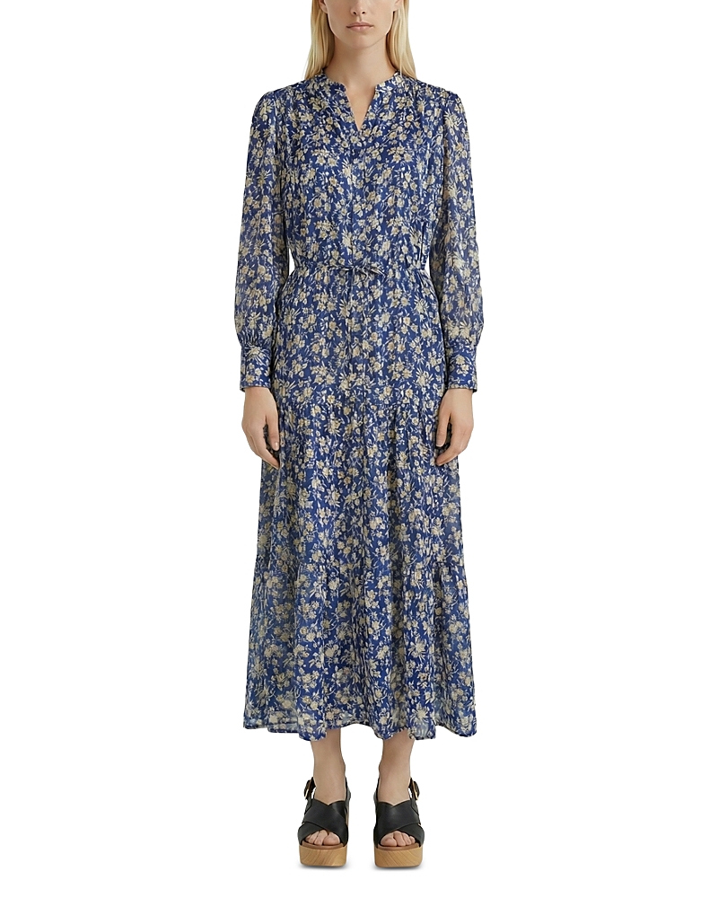 Gerard Darel Ruvia Printed Long Sleeve Shirtdress