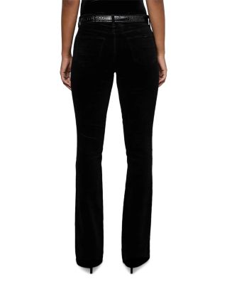 Stevie Velvet High Rise Straight Jeans in Noir