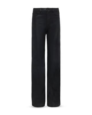 Clayton High Rise Wide Leg Jeans in Noir Coated
