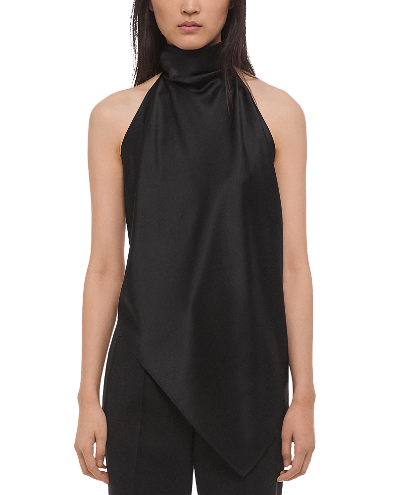 Helmut Lang Silk Tie Scarf Top