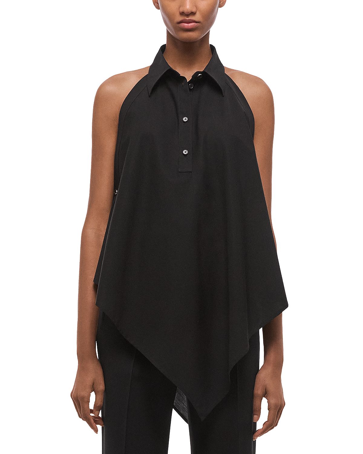 Helmut Lang Collared Scarf Top