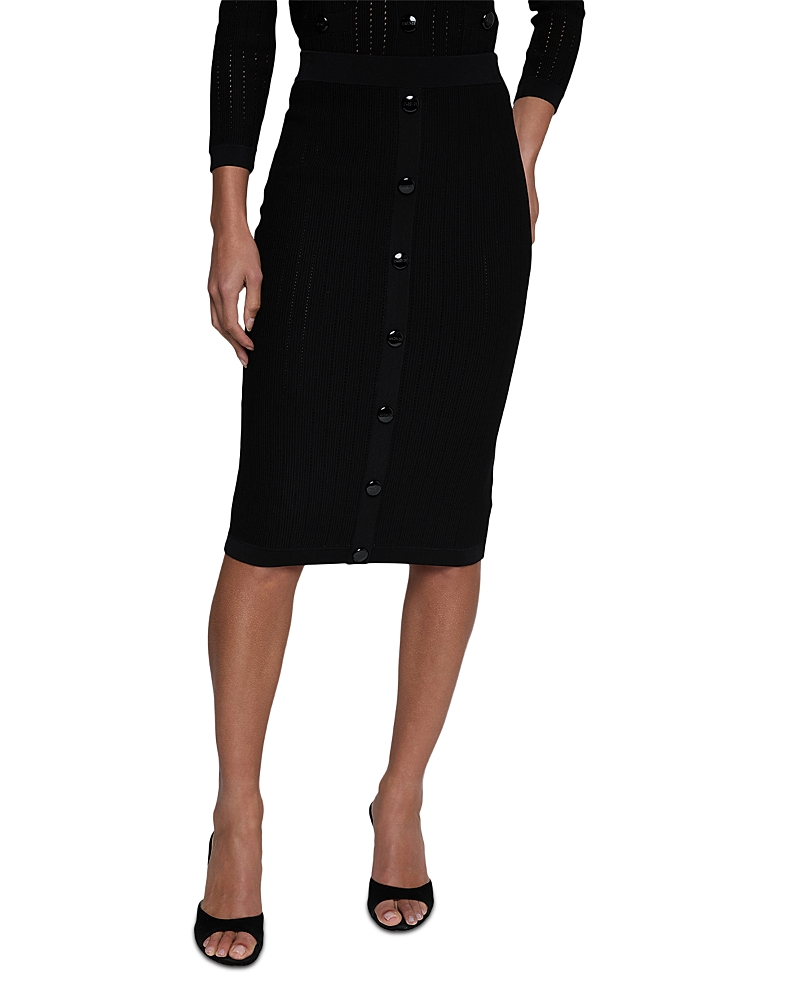L'Agence Melania Pointelle Knit Skirt