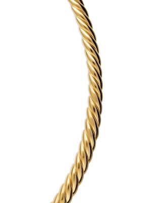 Sculpted Cable Flex Necklace in 18K Yellow Gold, 5mm