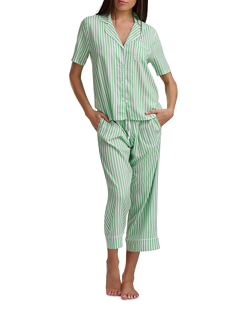 Splendid Notch Collar Cropped Pajama Set