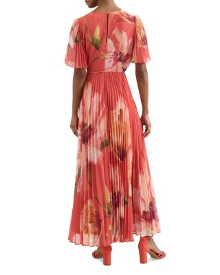 Abigail Pleated Print Maxi Dress
