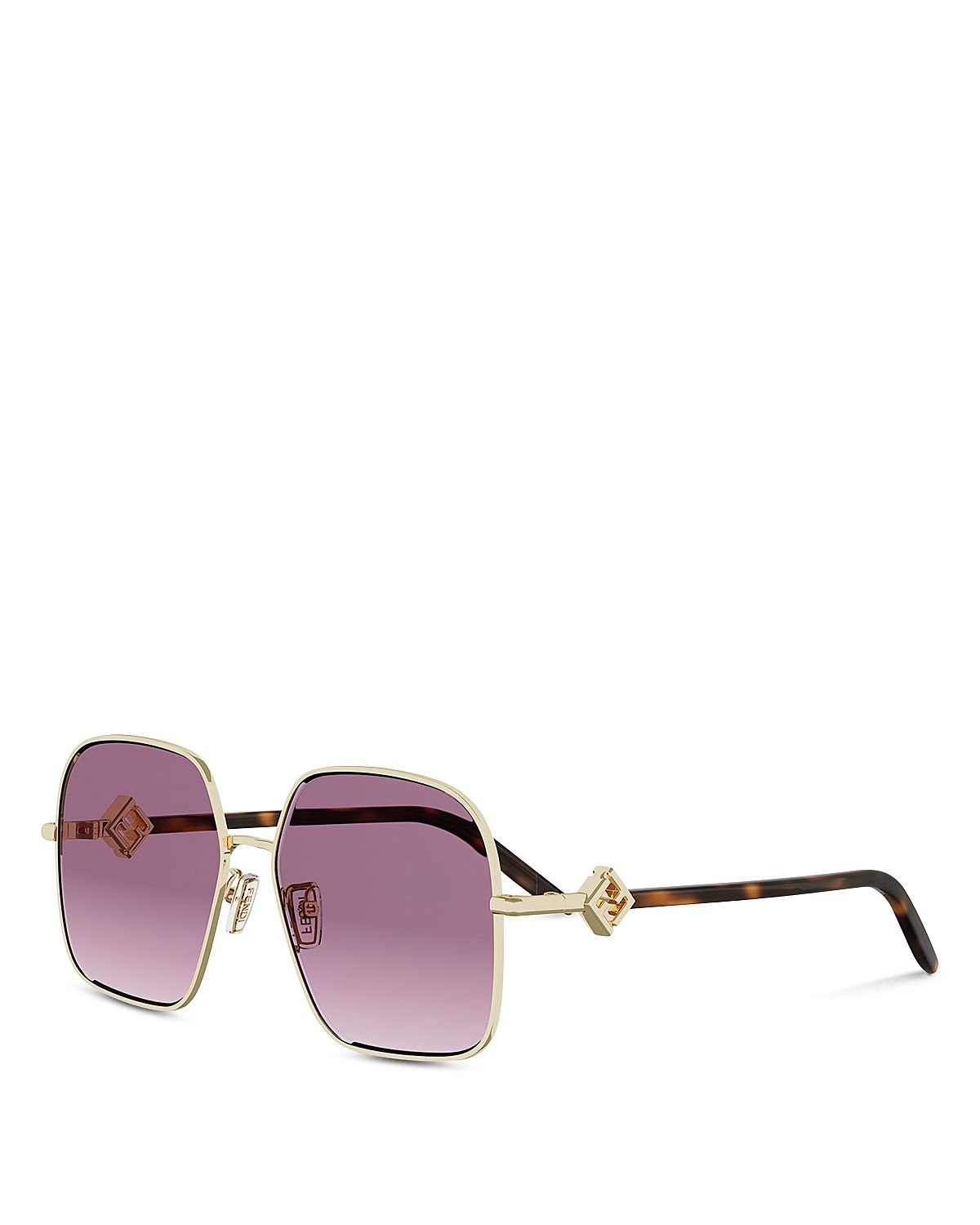 Fendi Ff Diamonds Square Sunglasses, 58mm