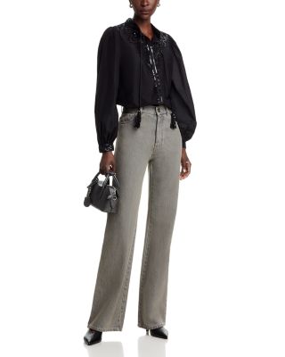 Harper Sequinned Embroidered Blouse