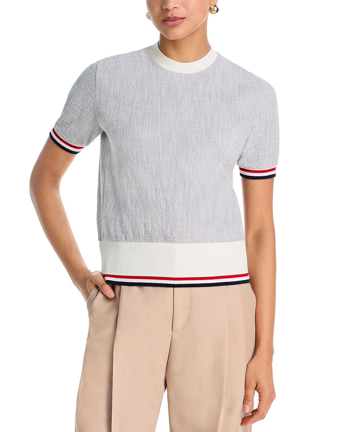 Thom Browne Rib Cuff Tee