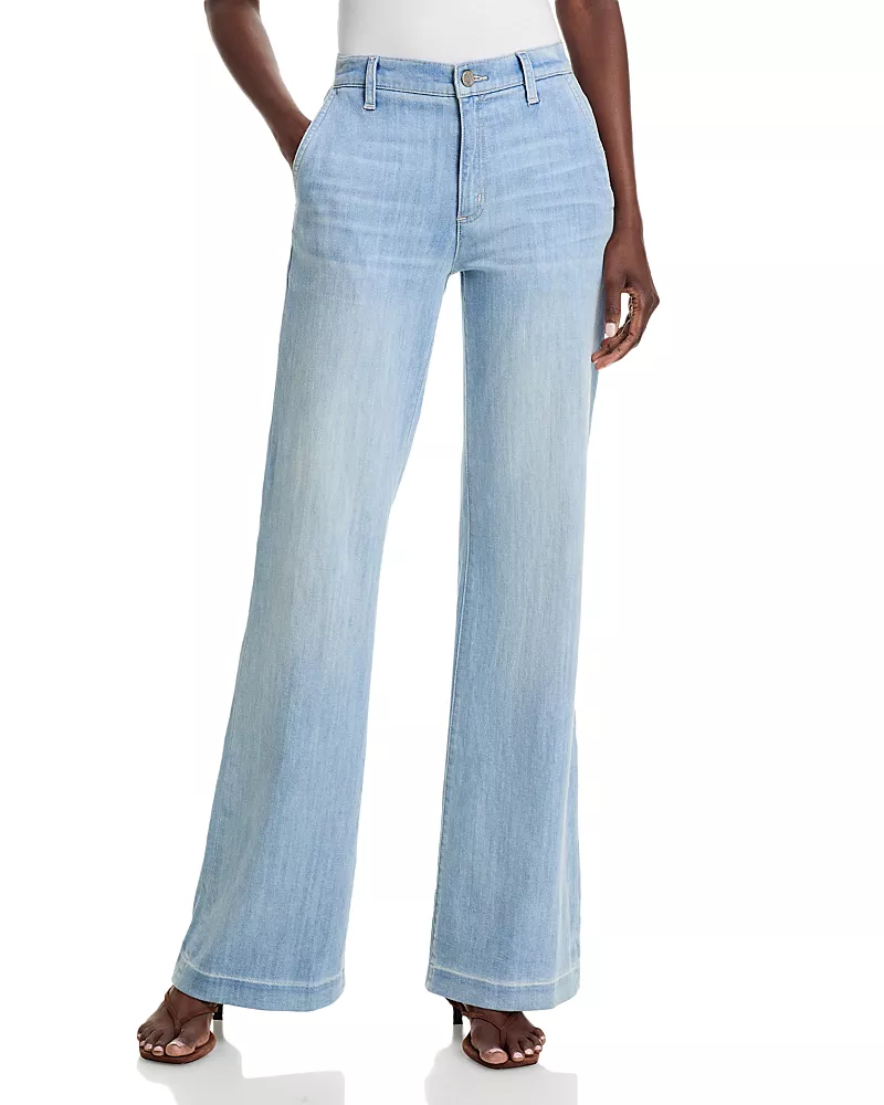 Kobi Halperin Eden High Rise Wide Leg Jeans in Light Indigo