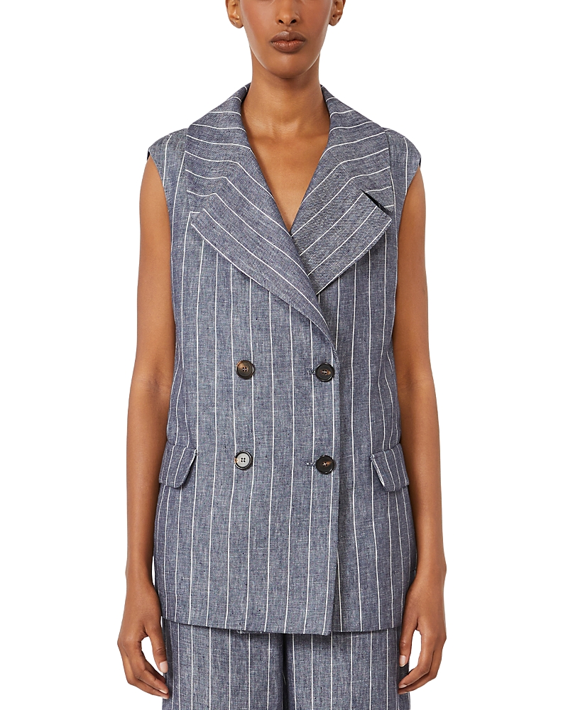Max Mara Smmballo Sleeveless Linen Blazer