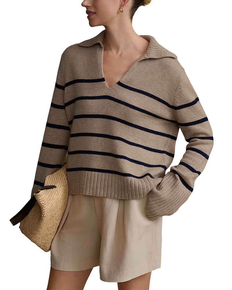 Jennie Kayne Frances Cashmere Collared Sweater