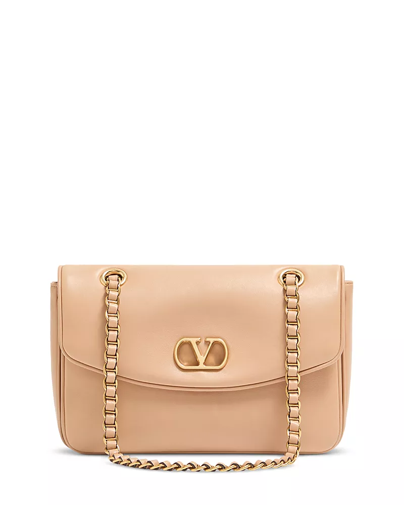Valentino Garavani Medium VLogo Leather Shoulder Bag
