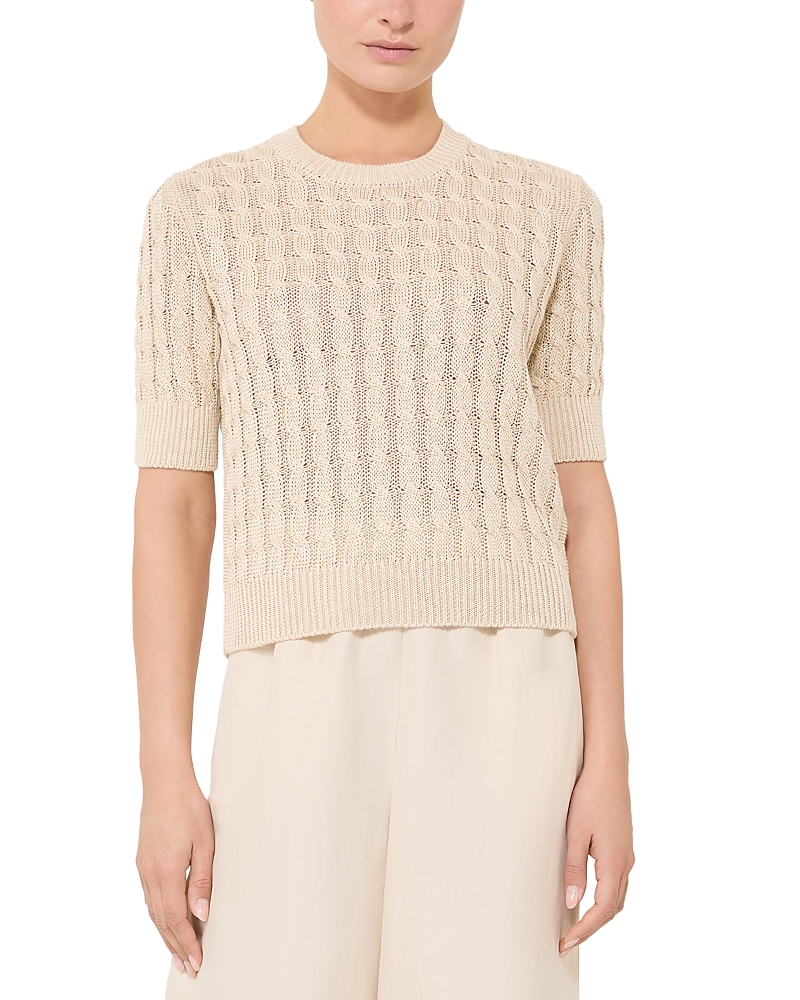 Max Mara Mxmtalamo Linen Cable Knit Top