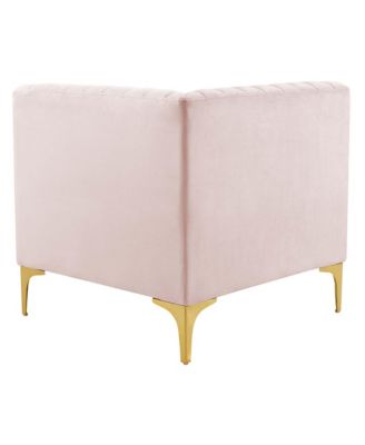  Triumph Channel Tufted Performance Velvet Sectional Sofa Corner Chair