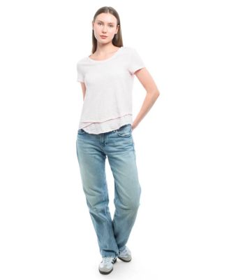 Short Sleeve Mock Layer Tee