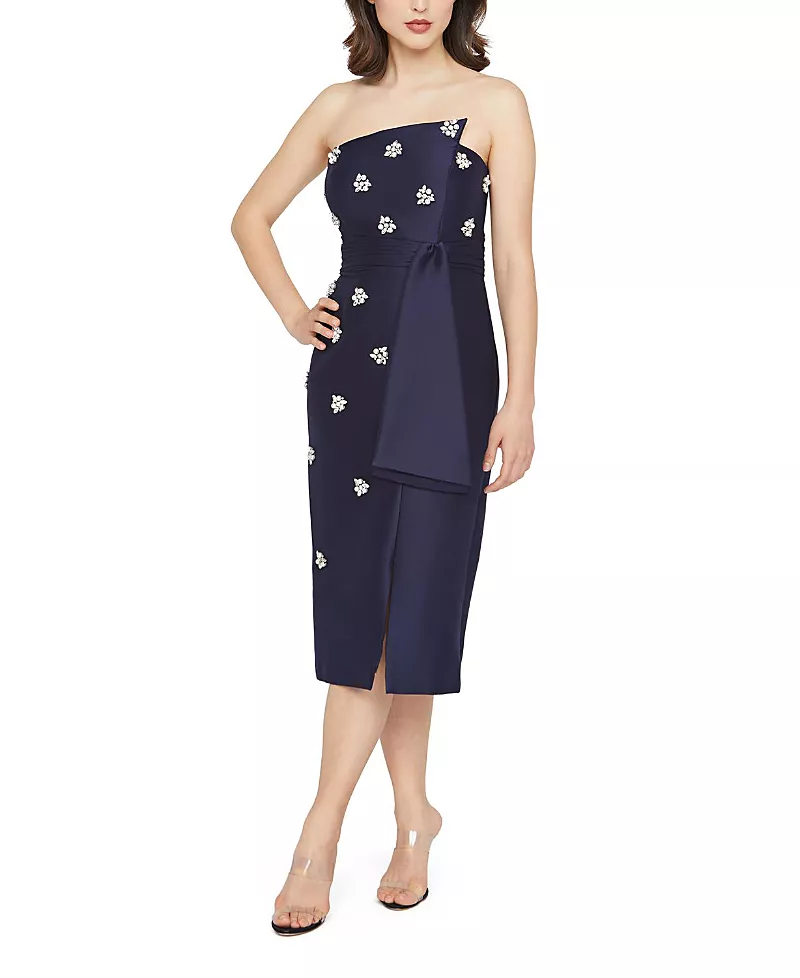 Kay Unger Ria Embellished Midi Dress