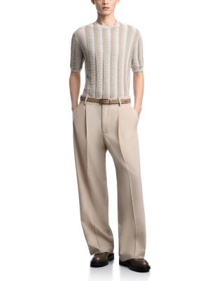 Regular Fit Two Tone Jagged Motif Sweater T-Shirt