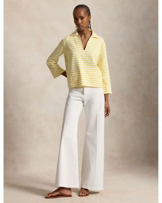 Striped Split Placket Mariner Tee