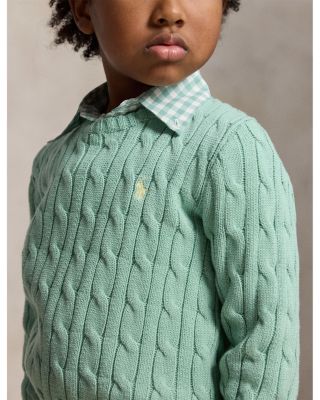Boys' Cable Knit Cotton Sweater - Little Kid