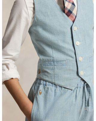 Girls' Indigo Chambray Vest - Big Kid