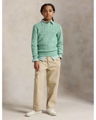 Boys' Cable Knit Cotton Sweater - Big Kid