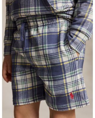 Boys' Plaid French Terry Shorts - Little Kid