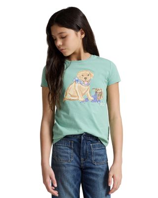 Girls' Dog Print Cotton Jersey Tee - Big Kid