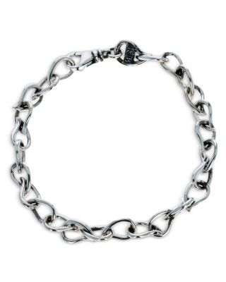 King Baby Studio Men's Sterling Silver Wild West Buffalo Paisley Link Bracelet