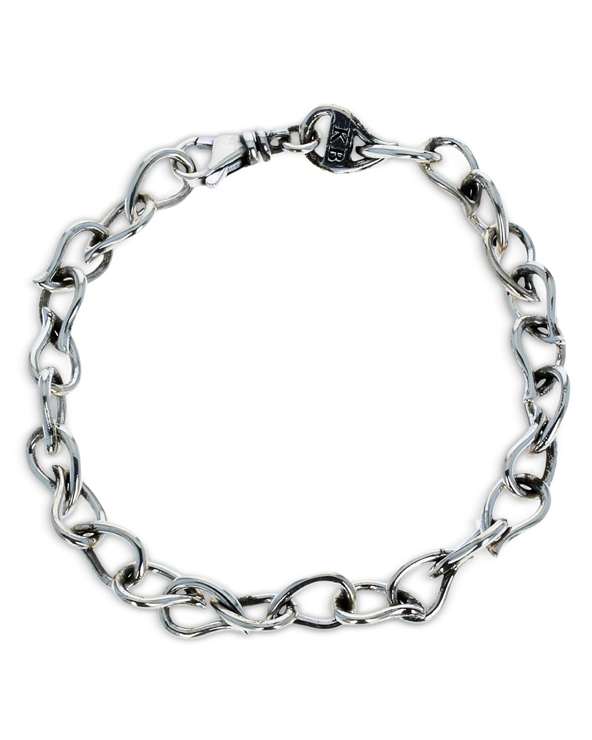King Baby Studio Men's Sterling Silver Wild West Buffalo Paisley Link Bracelet