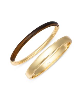 Classic Stone Hinged Duo Bracelet, Set of 2