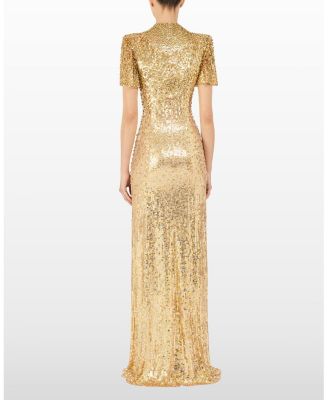 Jourdain Sequin-Embellished Gown